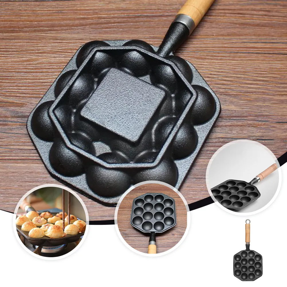 

1Pcs 14-Hole Takoyaki Pan Wear-Resistant Anti-Rust Non-Stick Baking Mold for Home Outdoor Bbq Restaurant Use Kitchen DIY Cooking