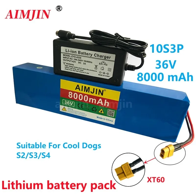 

Lithium battery pack 36V 10S3P 8.0Ah 18650 Battery Pack 500W 36v for Lithium battery pack Rechargeable Li-ion Battery