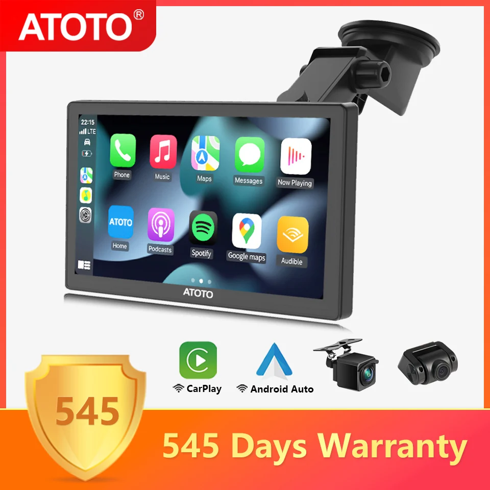 ATOTO Universal 7 Inch Car Radio P8 Wireless CarPlay Android Auto Multimedia Video Player Car Stereo Full Touch Screen Bluetooth