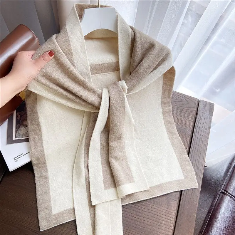 Spring Women New  Wool Warm Shawl Casual Soft Cardigan Autumn Winter Solid Fashion Knit Shawl Female Mujer Bufanda Cape