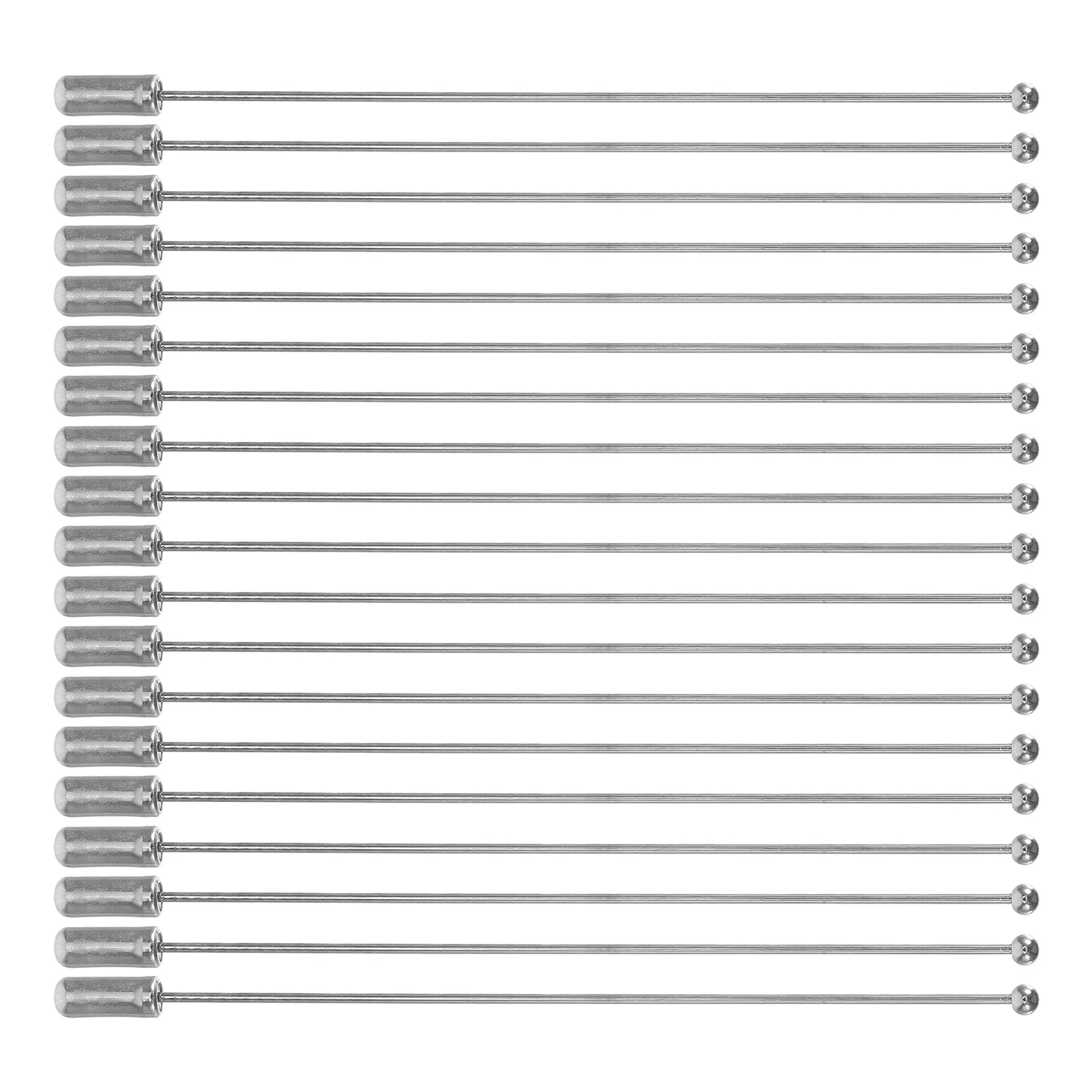 

40Pcs White K Safety Brooch Copper Pins Handmade Durable for Wedding Party Dress Skirt Lapel Accessories Long Pins