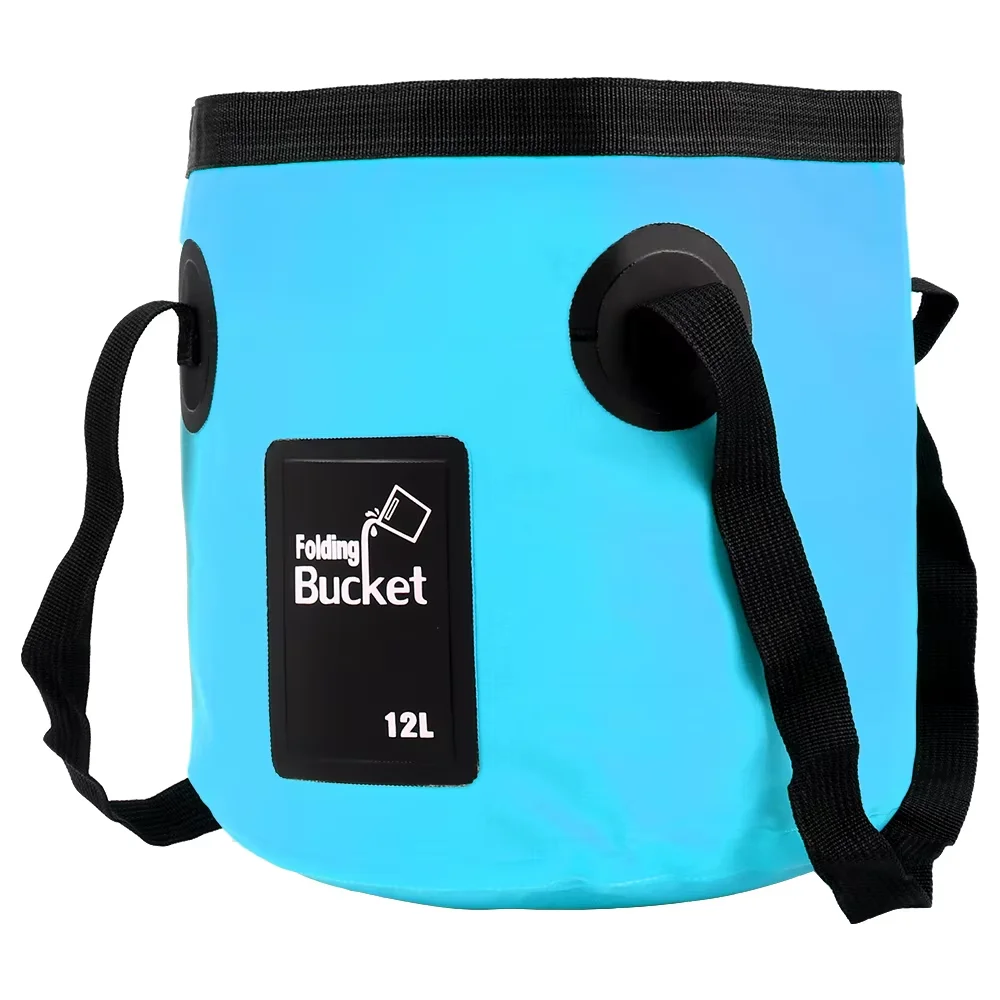 12L Folding Portable Multifunctional Waterproof Outdoor Travel Bucket Storage Container Camping Hiking Car Washing Bucket Camp