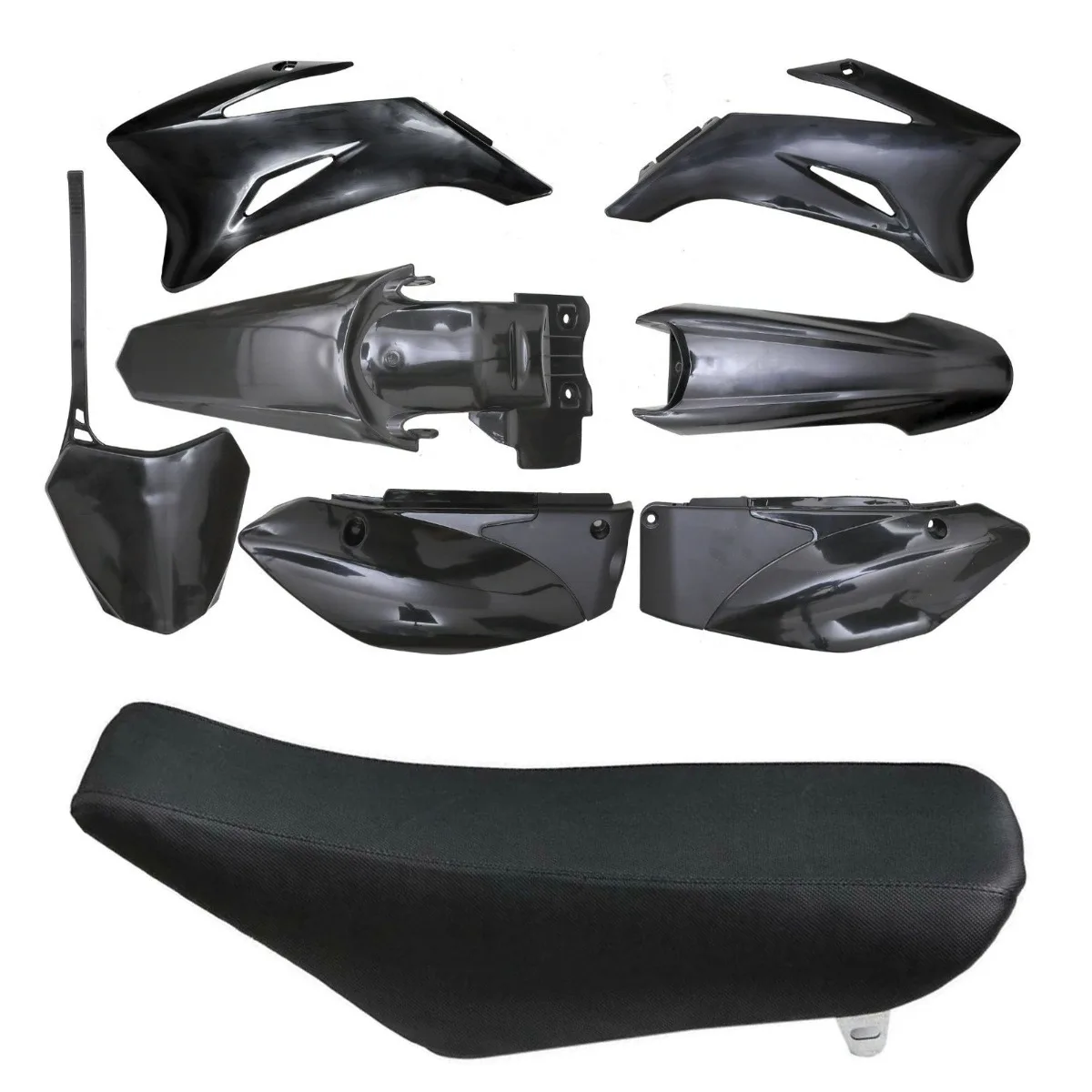 

Black Plastics Fairing Fender Kit +Seat for Yamaha TTR110 Style PIT Dirt Bike 110cc 150cc Pit Dirt Bike