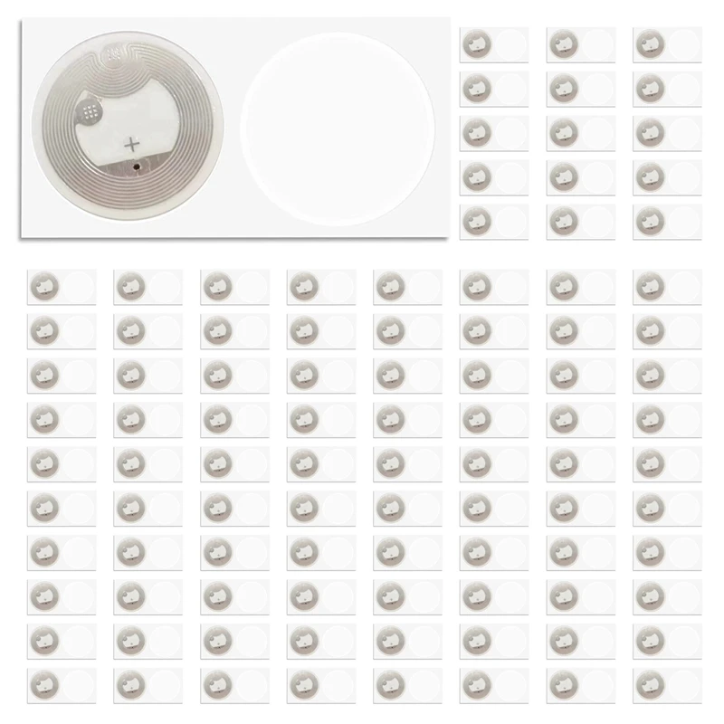 

N11R- 300Pcs NFC Ntag216 Sticker Ntag216 NFC Tags NFC 216 Tag Ntag216 NFC Cards 13.56Mhz NFC Tag Stickers 888 Bytes Memory