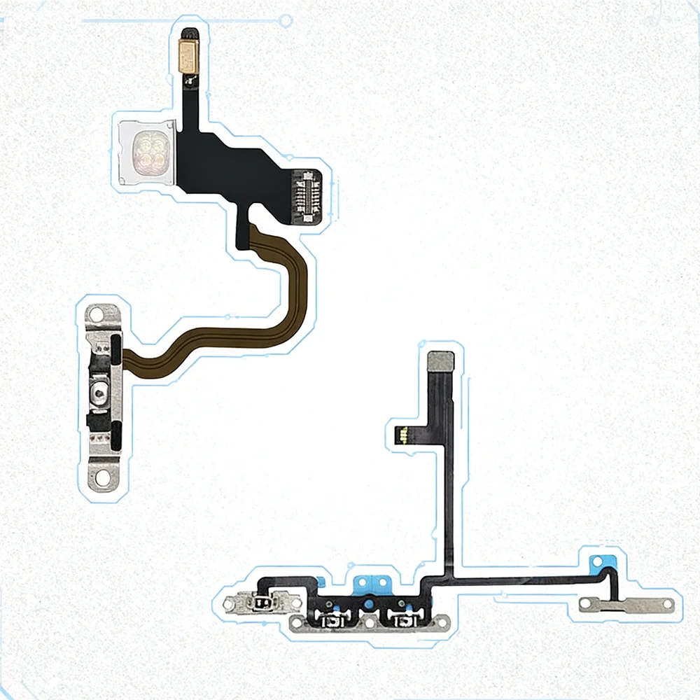 

Гибкий кабель кнопки питания громкости для iPhone 11 Pro, X, XR, XS Max с запасными частями кронштейна