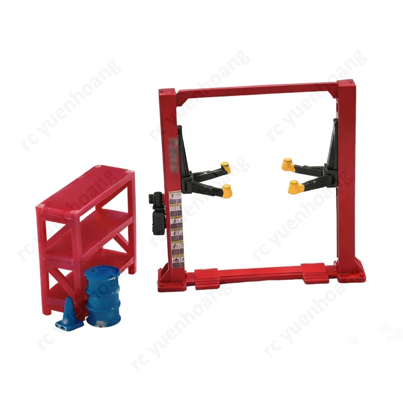 1Set Miniature Gantry Frame Maintenance Tool Simulation Lift 1/64 Scale Model Alloy car Repair Workshop Scene Display Ornament