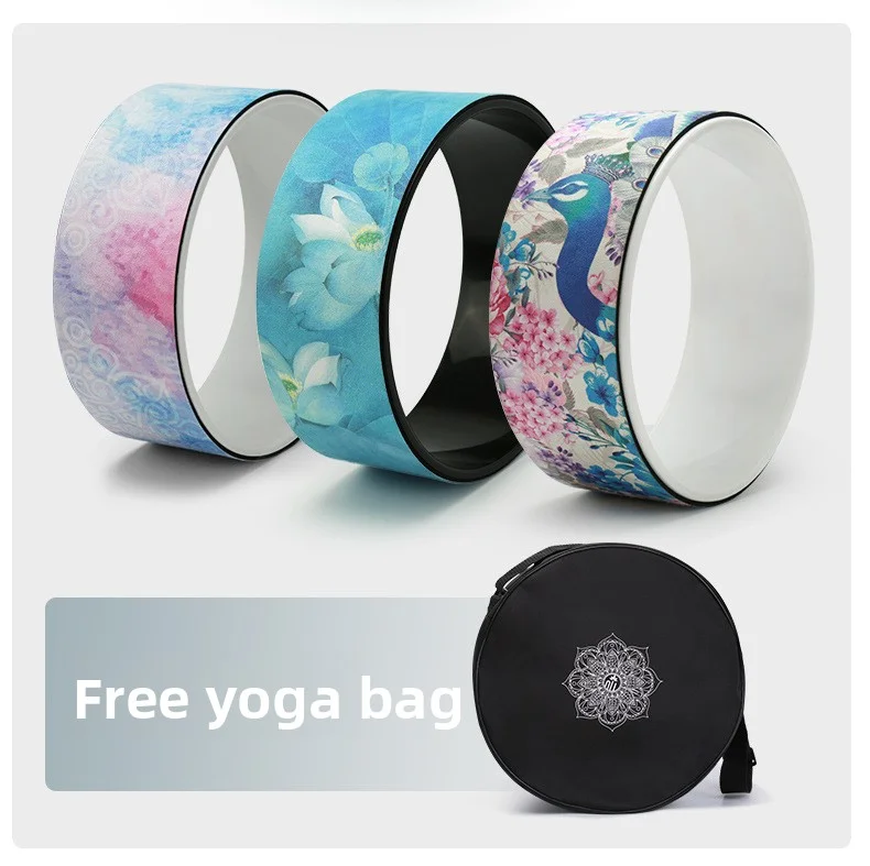 

Yoga Wheel Back Stretching Pilates Circle Eco-friendly Portable Suede Beginners Fitness Backbend Tool Roller Ring Commercial Use