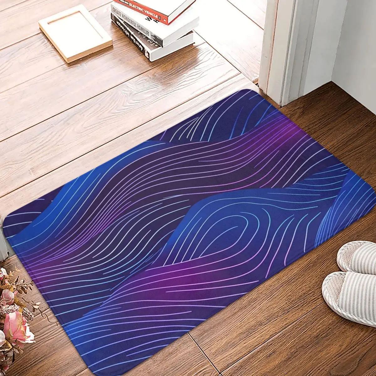 Flow Of Japanese Seigaiha Wave Pattern For Peace Non-slip Doormat Floor Mat Carpet Rug for Kitchen Entrance Bedroom Footpad Mats