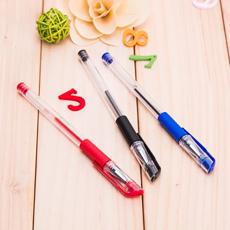 

School Writing Office Kawaii Stationery Gel Pen, 1pcs, 0.5mm, Blue/Black/red Ink Refills Rod Handle