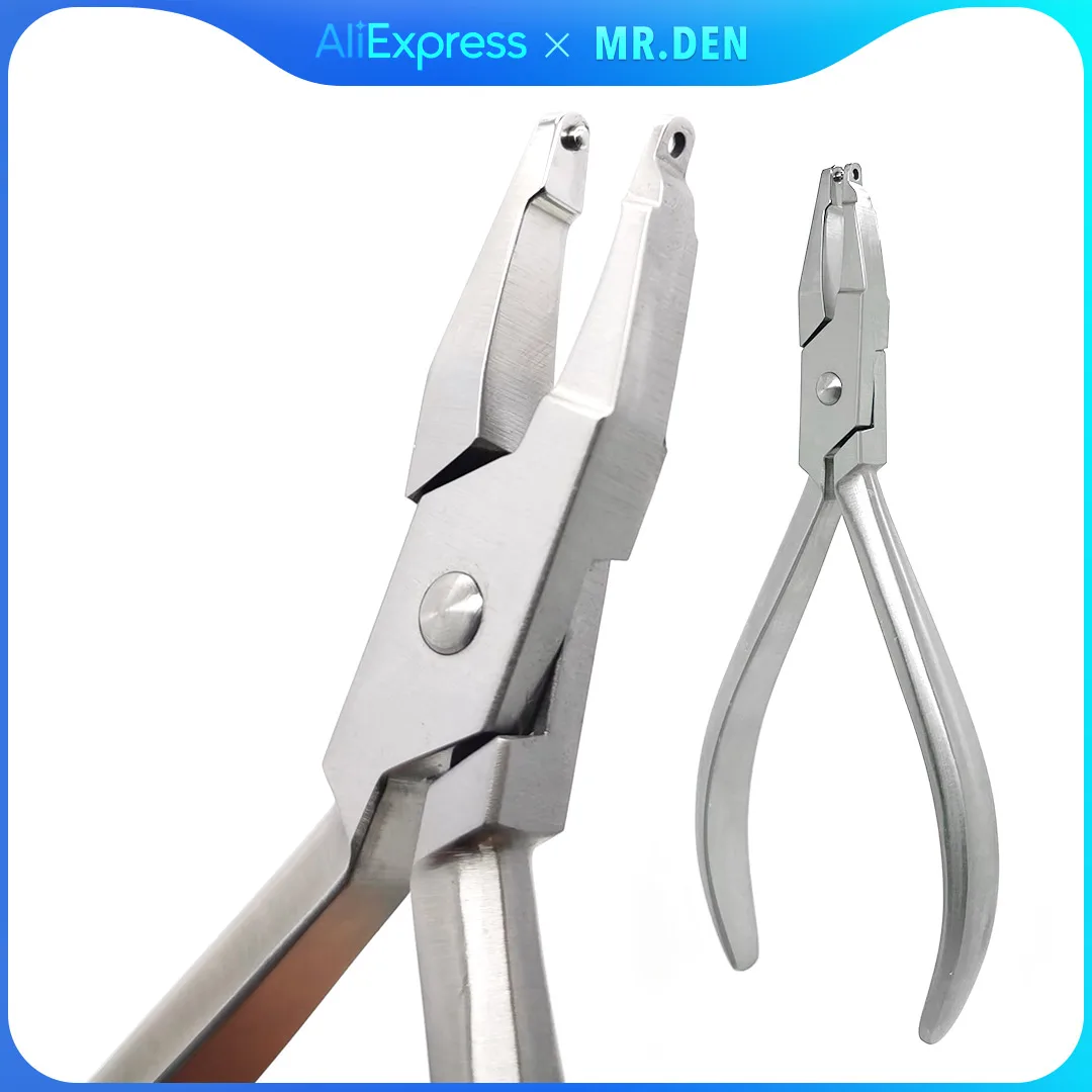 MR DEN Dental Orthodontic Aligner Pliers Mini Dot Pliers Retainer Bubble Thermal Retention Pliers Invisalign Hole Punch