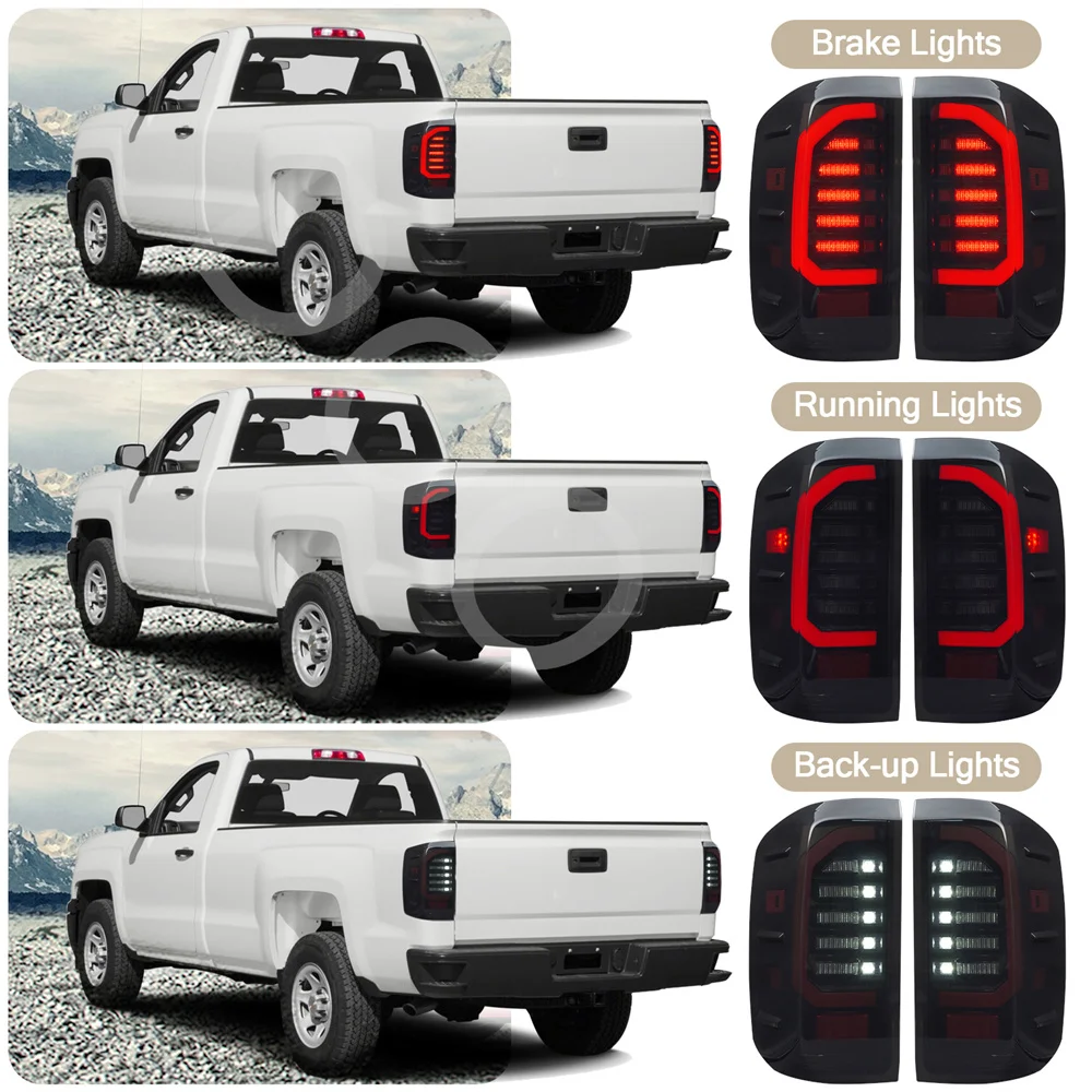 Tail Lamps Assembly For Chevrolet Silverado 2014 2015 2016 2017 2018 Rear Tail Lights Lamp Turn Signal Brake Reverse Lights