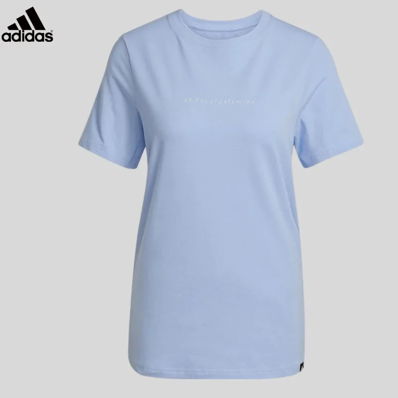 Camiseta de Punto Transpirable Clásica Informal para Mujer, Talla Grande, Adidas 2025, Verano, JX5323