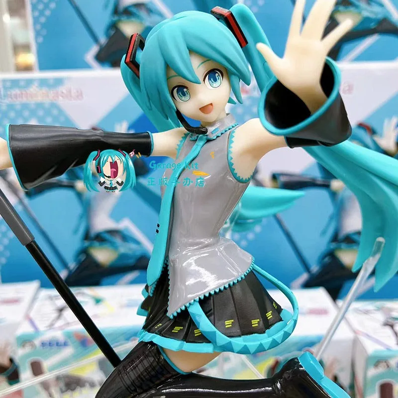 반다이 반프레스토 오리지널 정품 SEGA 하츠네 미쿠 포뮬러 서버 트렌디 플레이 Pixiv 주변기기 선물 데스크탑 장식품 모델