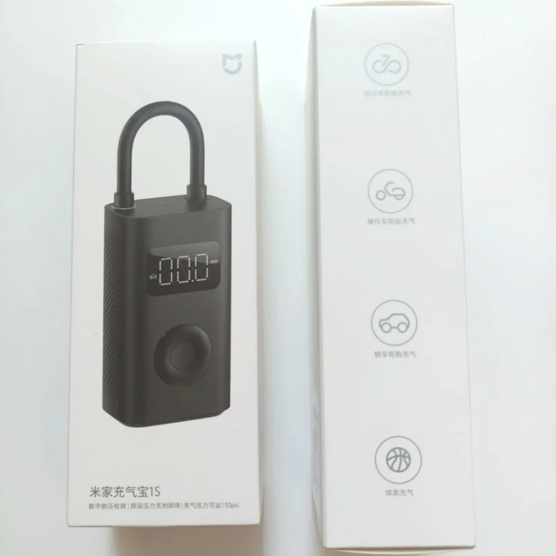 Xiaomi Mijia-ポータブル電動エアコンプレッサー,タイヤとセンサー付きエアコンプレッサー1s/2,自転車,オートバイ,サッカー用のmijiaモデル