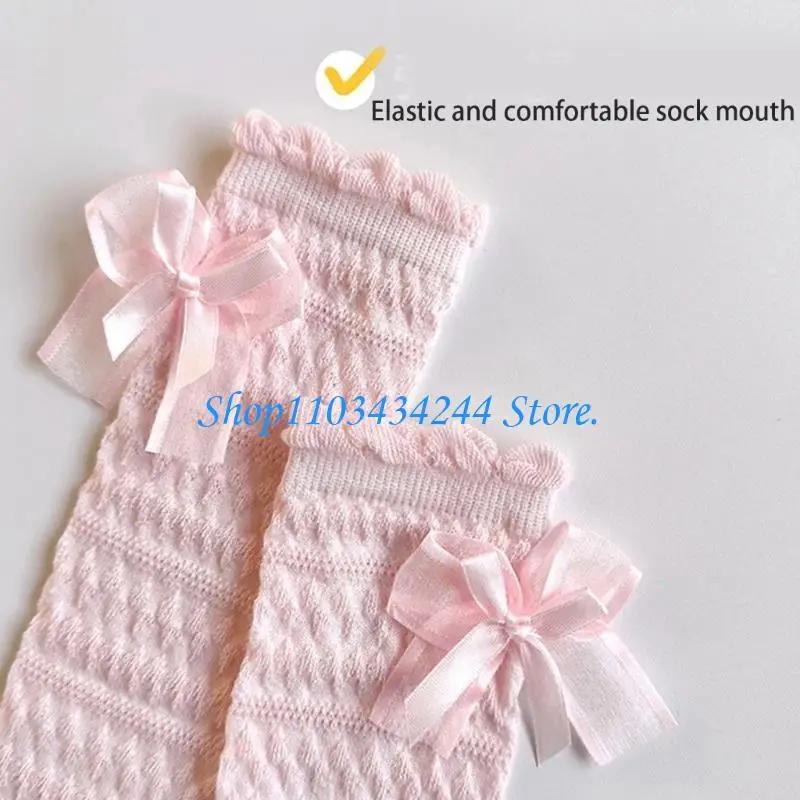  Over Knee Stockings Fashion Over Calf Socks Bowknot Long Boot Socks Over Knee Stockings for Teen Girls 3-8 Year