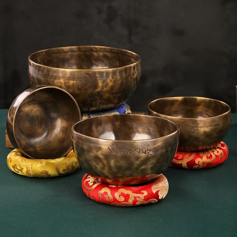 

Непал Звуковая чаша ручной работы Медитация Йога Медная поющая чаша Терапия Спящие поющие чаши Буддизм Музыкальные инструменты