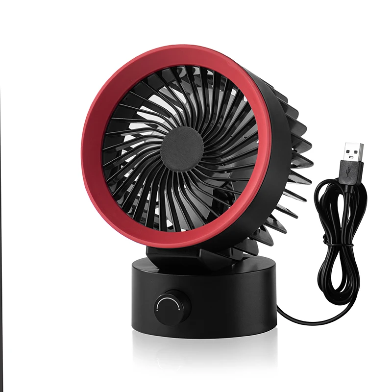 Desktop circulating fan USB charging air convection fan student dormitory desktop vertical small fan automatic shaking head knob