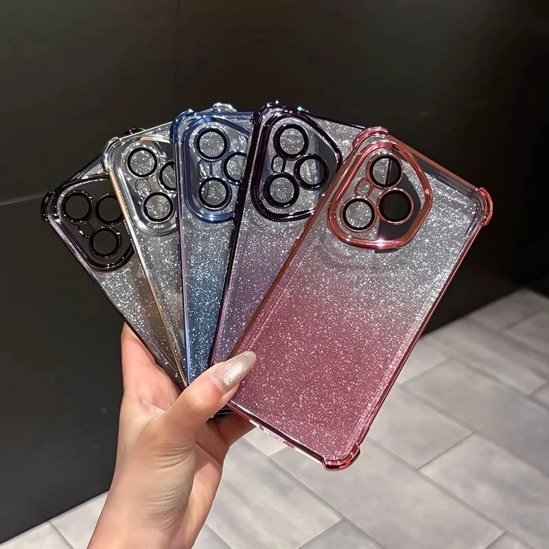 Überzug glitzernde weiche Silikon stoßfeste Abdeckung für Huawei Honor 400 Pro 400 Lite 300 Ultra Airbag TPU Telefonschutzhülle