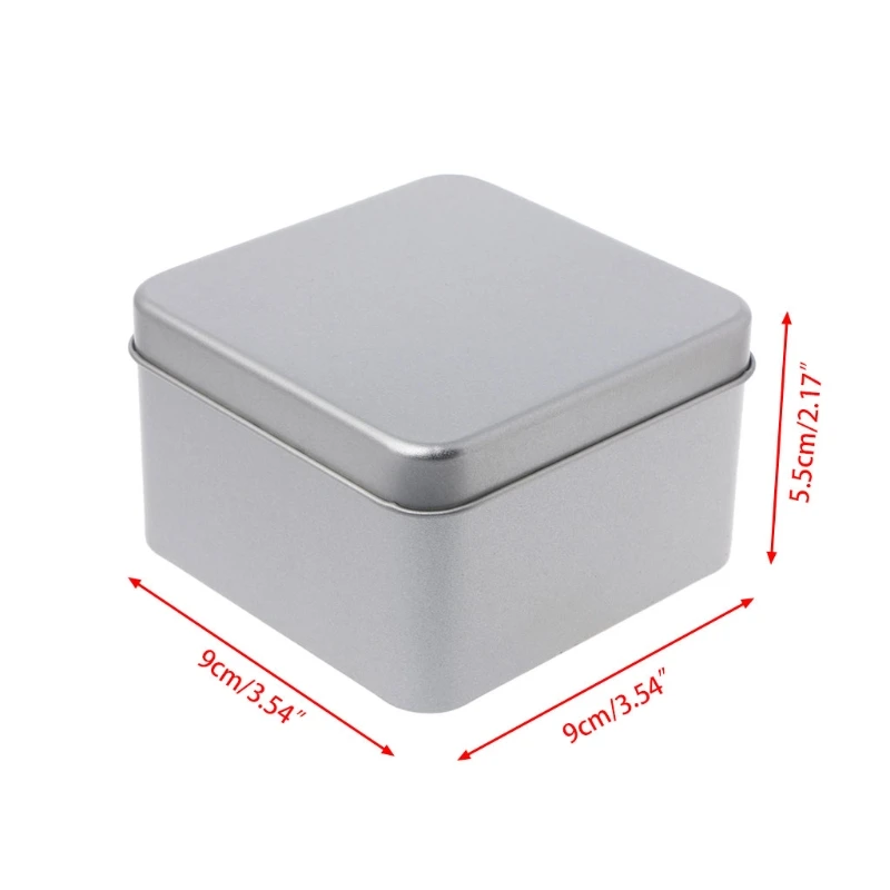 9x9cm Small Metal Tin Silver Storage Box for Case Organizer For Money Coin Candy DropShipping