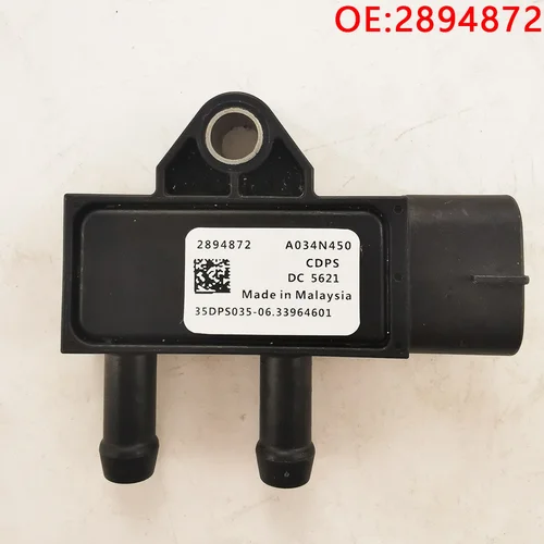 Alta calidad nuevo para 2894872 Sensor de presión de gases de escape Sensor DPF Sensor de presión diferencial compatible con Cummins ISF