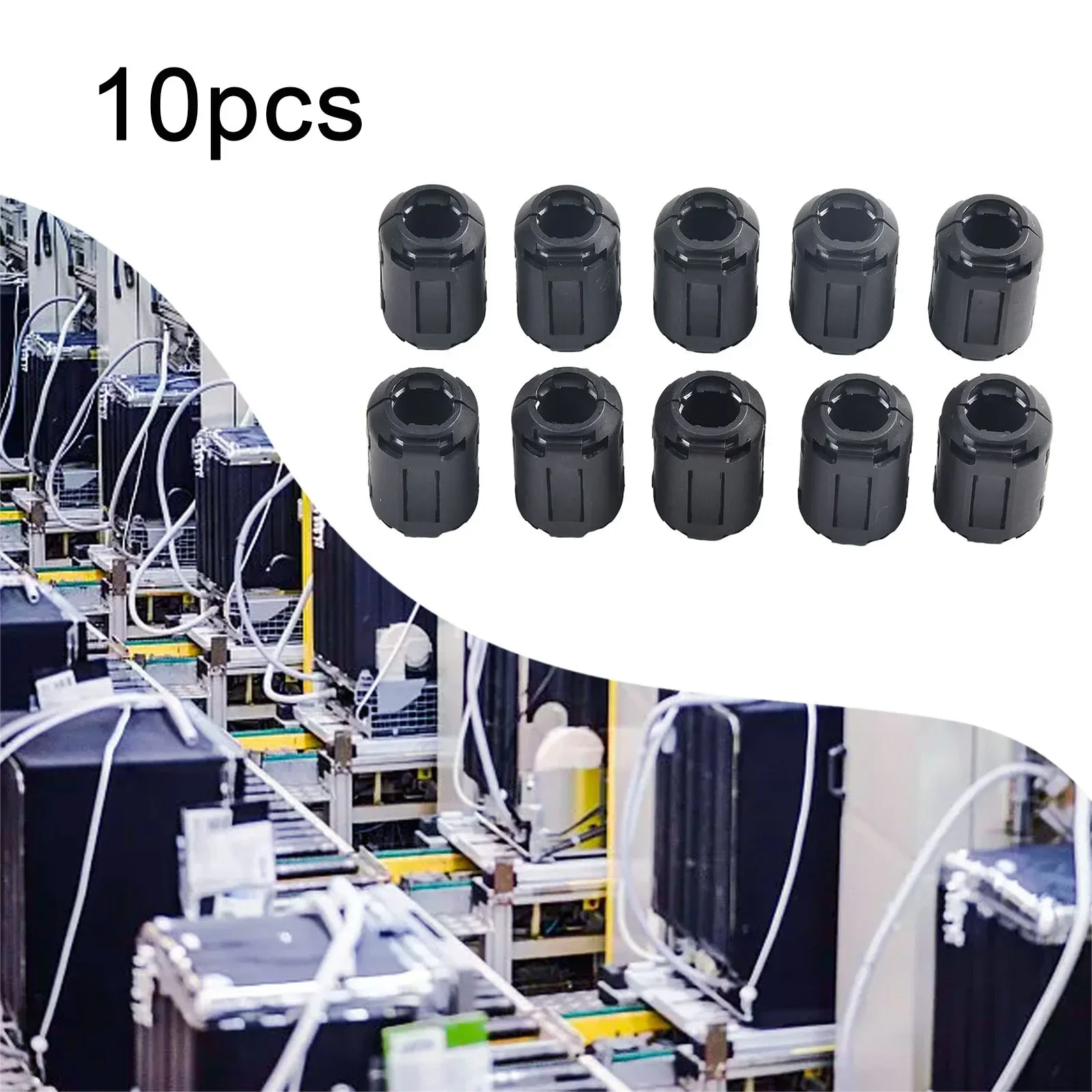10Pcs TDK Ferrite Core Choke Clip Noise Suppressor Filter Ring Cable Clamp RFI EMI for Audio/Video Cable Power Cord Utility Tool