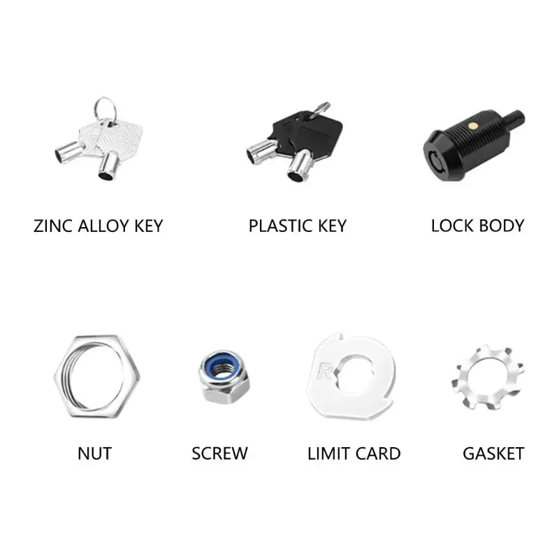 2pcs Secure Tool Box Locking Mechanism Steel Cabinet Security with Hook Cams Keyed Alike Locks Multipurpose Lock set