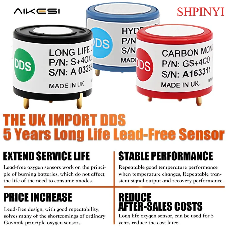 AIKESI ADKS-4 Handheld O2 CO H2S LEL Multi Gas Test Monitor Methane Propane Plug-In Portable Gas Analyzer Detector DDS Sensor