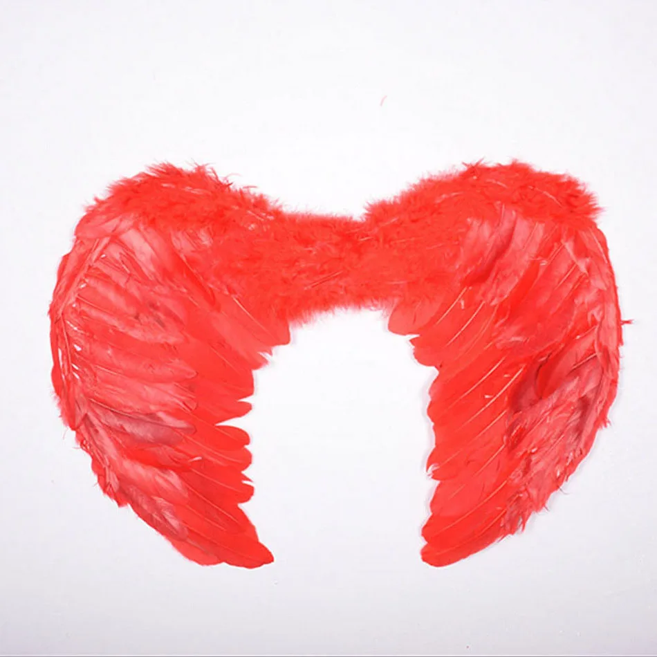 Children Devil and Angel Wings Boys Girls Feather Wing Children Halloween Costume Party Accessories Kids Photography Props