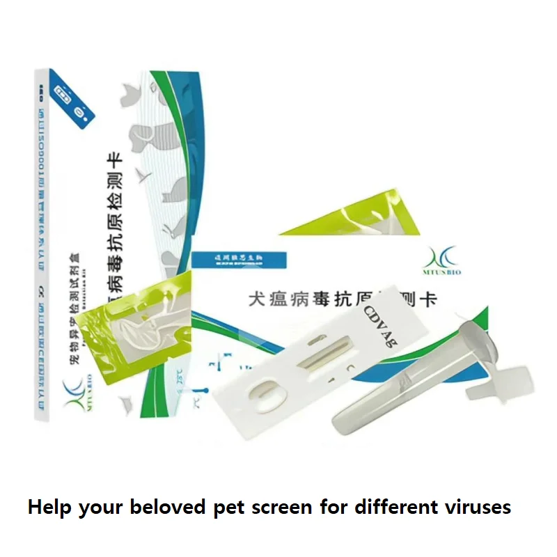 

Canine Virus Antigen Test Card CDV CPV CCV RBV Rapid Screening Parvovirus Distemper Coronavirus Rabies For Veterinary & Home Use