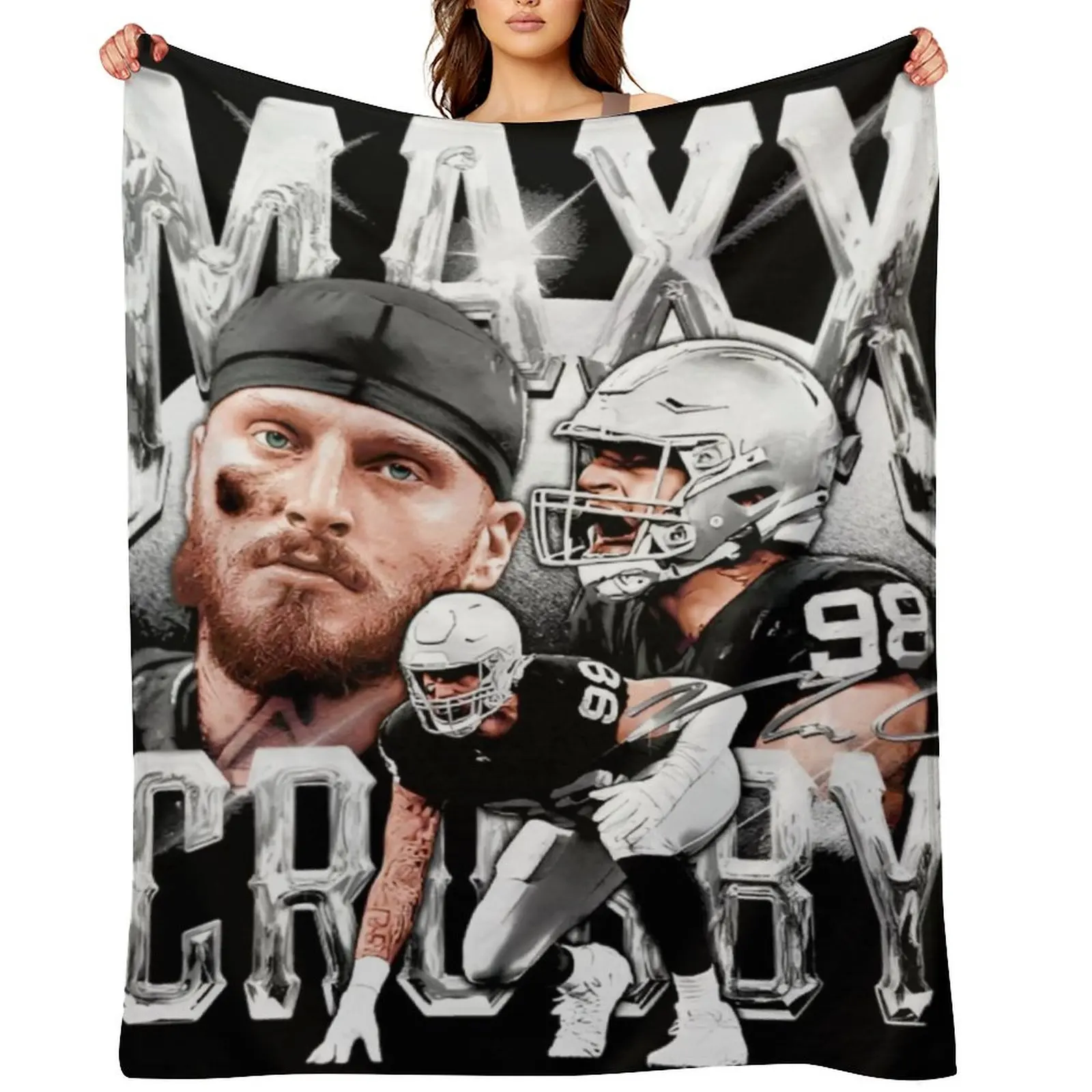 

Maxx Crosby Throw Blanket Thin Winter beds Loose Stuffeds Blankets