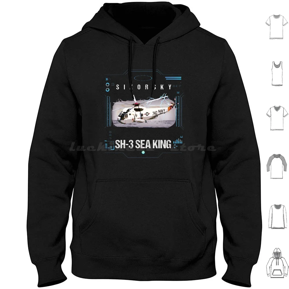

Sh3 Sea King Helicopter Crew Gift Hoodies Long Sleeve Tiger Apache Ah 64 Airforce Army Chopper Fighter Plane
