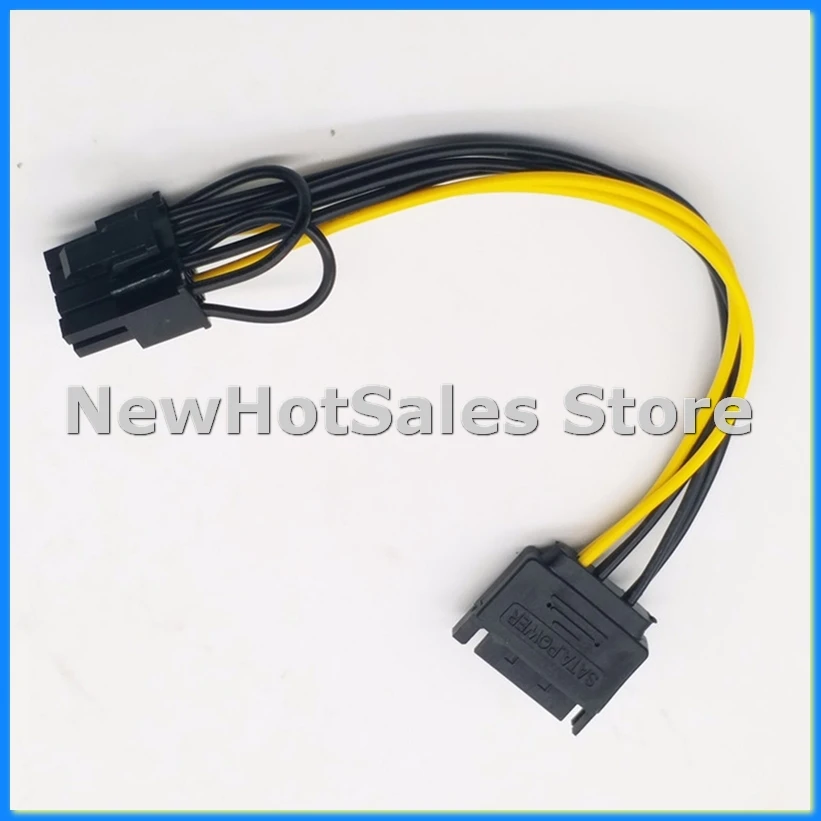 

Кабель питания SATA 15-контактный (штекер) на PCI-E 8-контактный (6+2) 20 см, 5 шт., провод 18AWG для видеокарты - ABVP