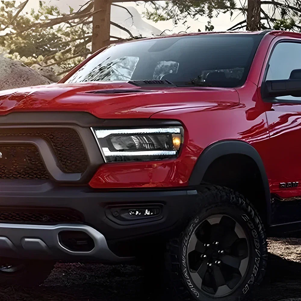 

Автомобильные передние фары для Dodge 2019-2023 RAM 1500 2500 3500 светодиодные автомобильные фары с динамической сборкой, обновленные аксессуары для линз проектора