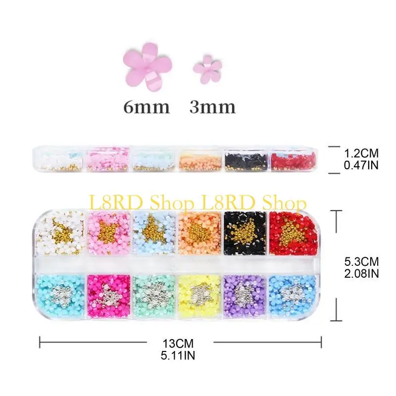 L8rd Flower Dair Dairms و Metal Caviar Beads ، Resinic Resin Flowers Design Gold Silver Ball Beads Learls