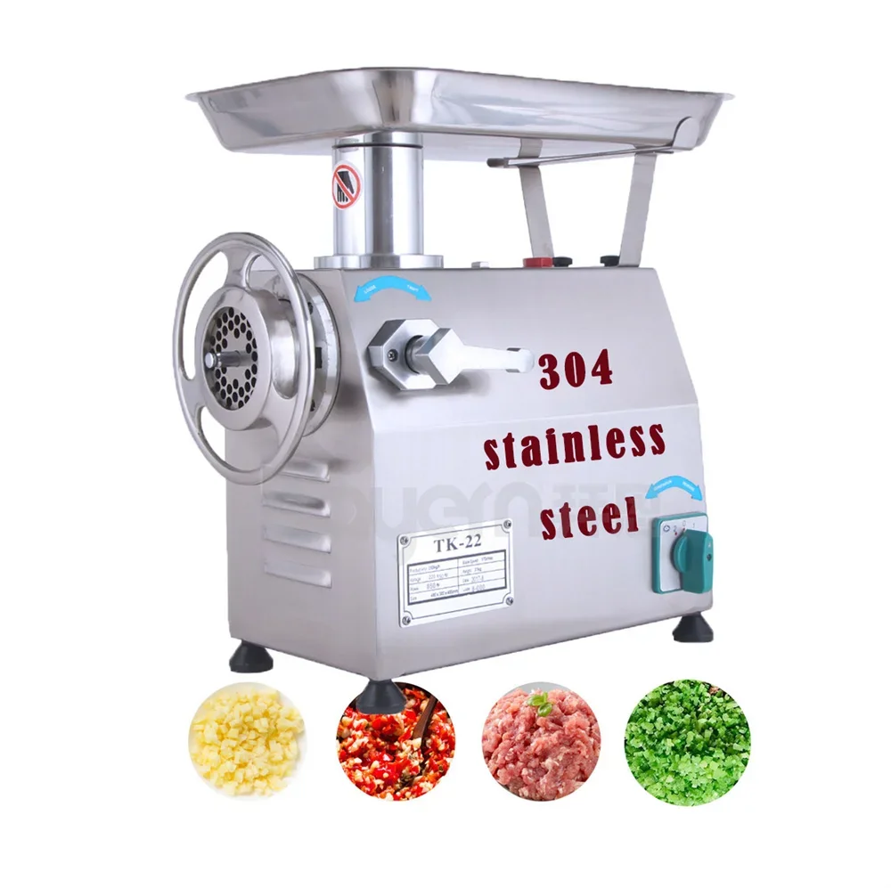 Commercial 304 Stainless Steel 12 22 32 42 Chilli Onion Vegetable Frozen Meat Grinder Mincer Mill Grinding Processing Machinery