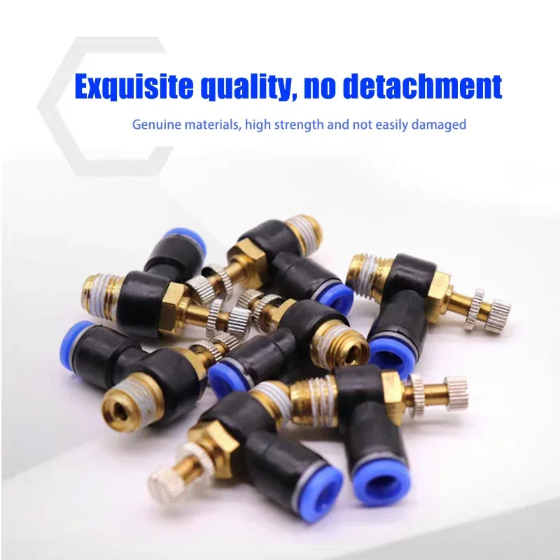 

1Pcs Pneumatic Quick Connector SL 4mm 6mm 8mm 12mm Hose Tube Air Fitting M5 1/4"1/8"3/8"1/2"BSPT Male Thread Pipe Coupler Black