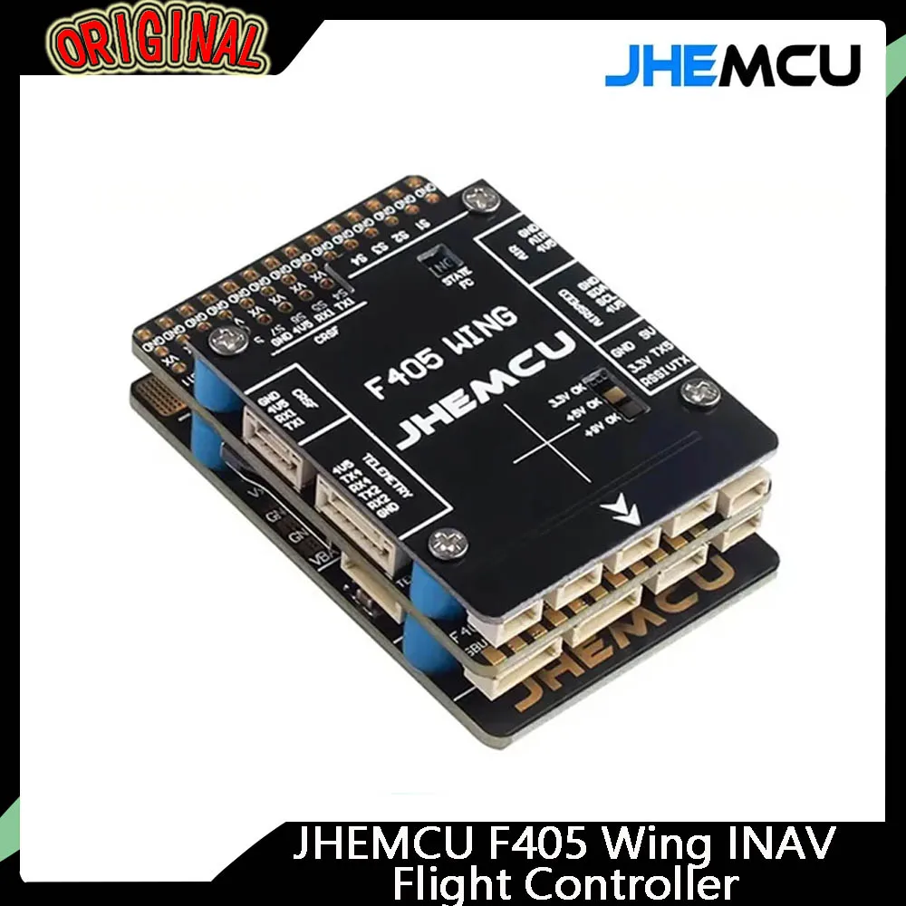 

JHEMCU F405 Wing INAV Flight Controller - with Built-in Barometer, Gyro, OSD, Blackbox, BEC | for RC Fixed-Wing Airplane