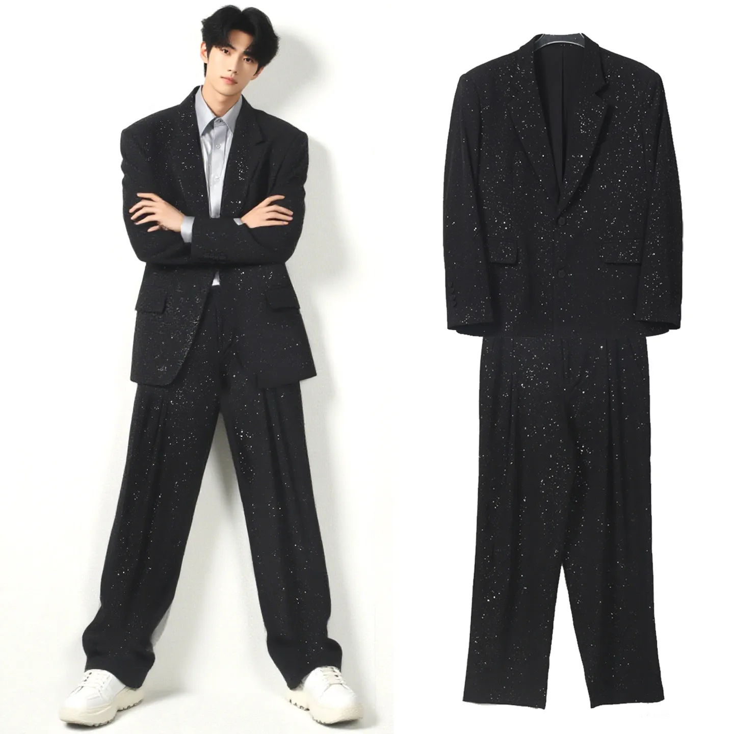 

Мужская одежда для джазовых танцев, блестящие костюмы для танцев в стиле хип-хоп, костюмы для ночных клубов, диджеев, сценические наряды для рейва, костюм для групповых выступлений XS10201