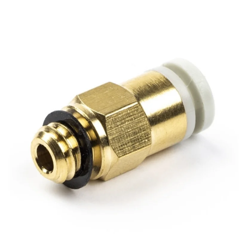 

10pcs PC4-M6 Pneumatic Connector Straight Thread Fitting for 3D Printer Extruder Copper Connector KJH 04 M6 with 4*2mm PTFE tube