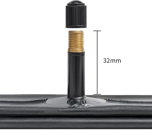 Imagen 2 del producto Paquete de 2 tubos de aire para neumáticos de bicicleta gorda, 20x4,0, tubos de bicicleta eléctrica de caucho butílico Premium para Snowbike AV, válvula Schrader de 32mm