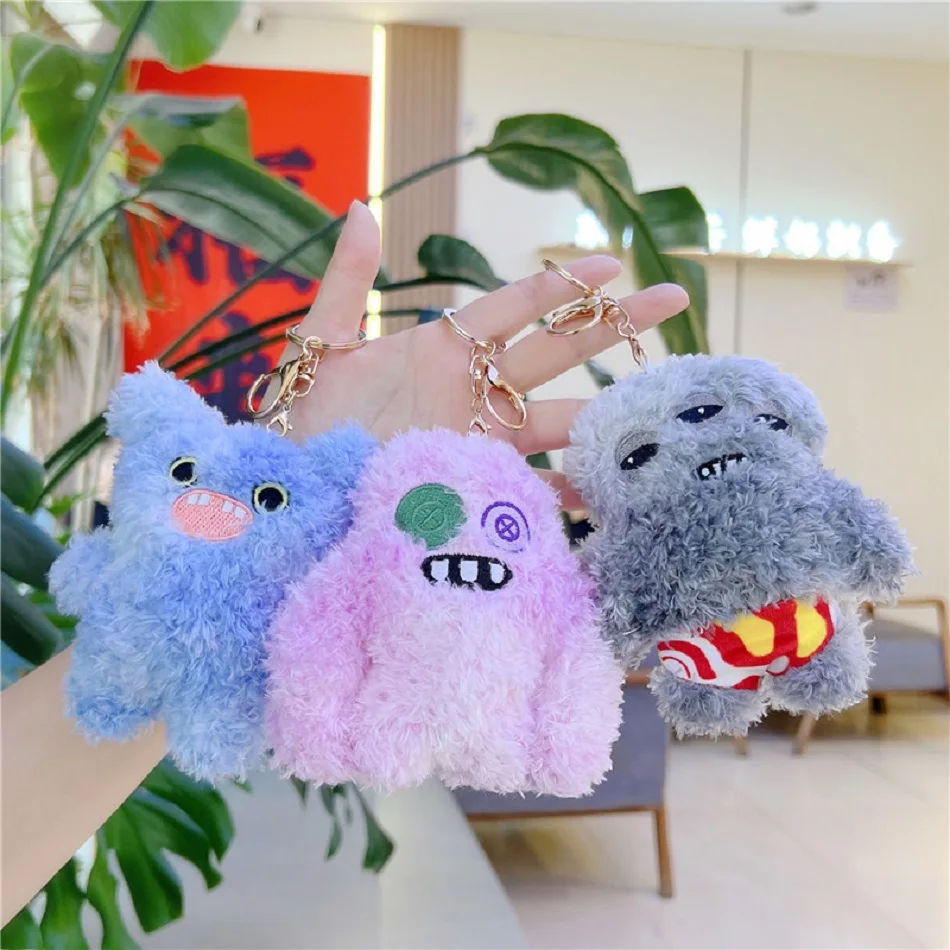 Fuggler Lustige hässliche Zähne Monster Plüschtiere Fugglers Kawaii Taschenanhänger Anhänger Schlüsselanhänger Plüschpuppe Mädchen Geburtstagsgeschenk Spielzeug