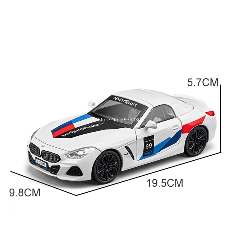 1:22 P1 GTR Z4 Toys Cas Models Alloy with Sound Light Miniature Supercar Wheel Pull Back Vehicles Model for Kids' Edutainment