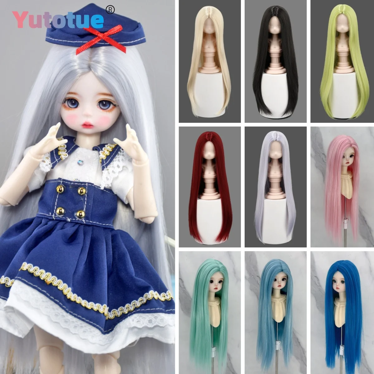 

Куклы Yutotue, длинные прямые волосы, парики для 1/3 1/4 1/6, BJD SD, игрушка для куклы, сделай сам, замена аксессуаров для волос