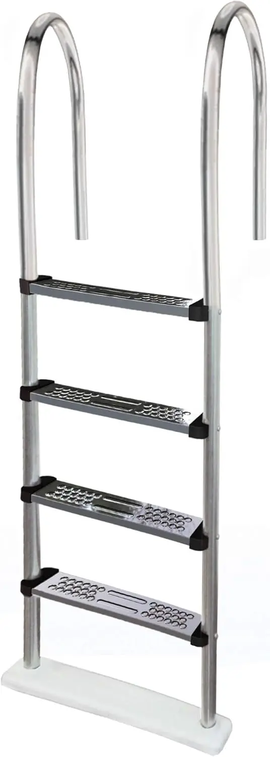 Premium Stainless Steel In-Pool Ladder for Above Ground Pools, Silver