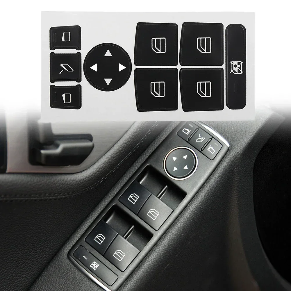 Car Window Control Switch Button Repair Sticker Switch Knob Repair Sticker For Mercedes-Benz W204 C300 Button Repair Kits