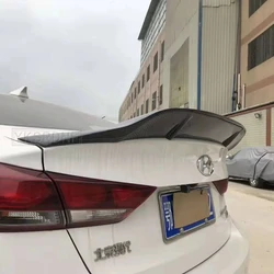 For Hyundai Elantra Spoiler 2017--2019 Year Rear Wing Renntech Style Sport Body Kit Accessories Real Carbon Fiber