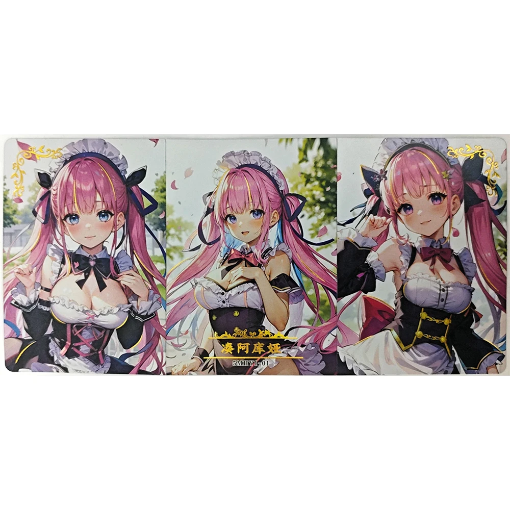 Anime Goddess Story Triple Overlap Furina Frieren Premium Flash Cards Boys Games Toys Christmas Birthday Gift Collectible Cards