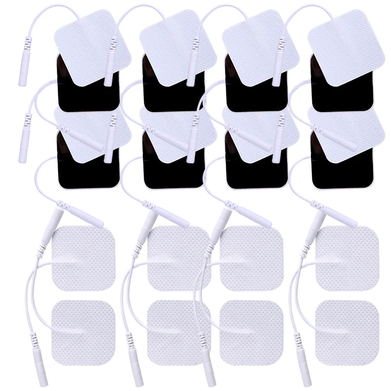 5*5cm Selbstklebende Elektrodenpads für TENS Muskelstimulator mit 2mm Stecker Digitales Physiotherapie-Elektropflaster