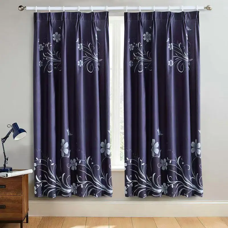 

1PC Luxury Printed Blackout Curtains High-End Home Decor Curtains No Drill Design Shade Cloth for Bedroom Living Room