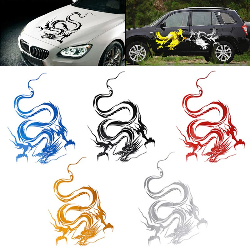 

50CM PVC 5 Colors Dragon Style Totem Personality Car Body / Bumper / Hood / Scratch Sticker